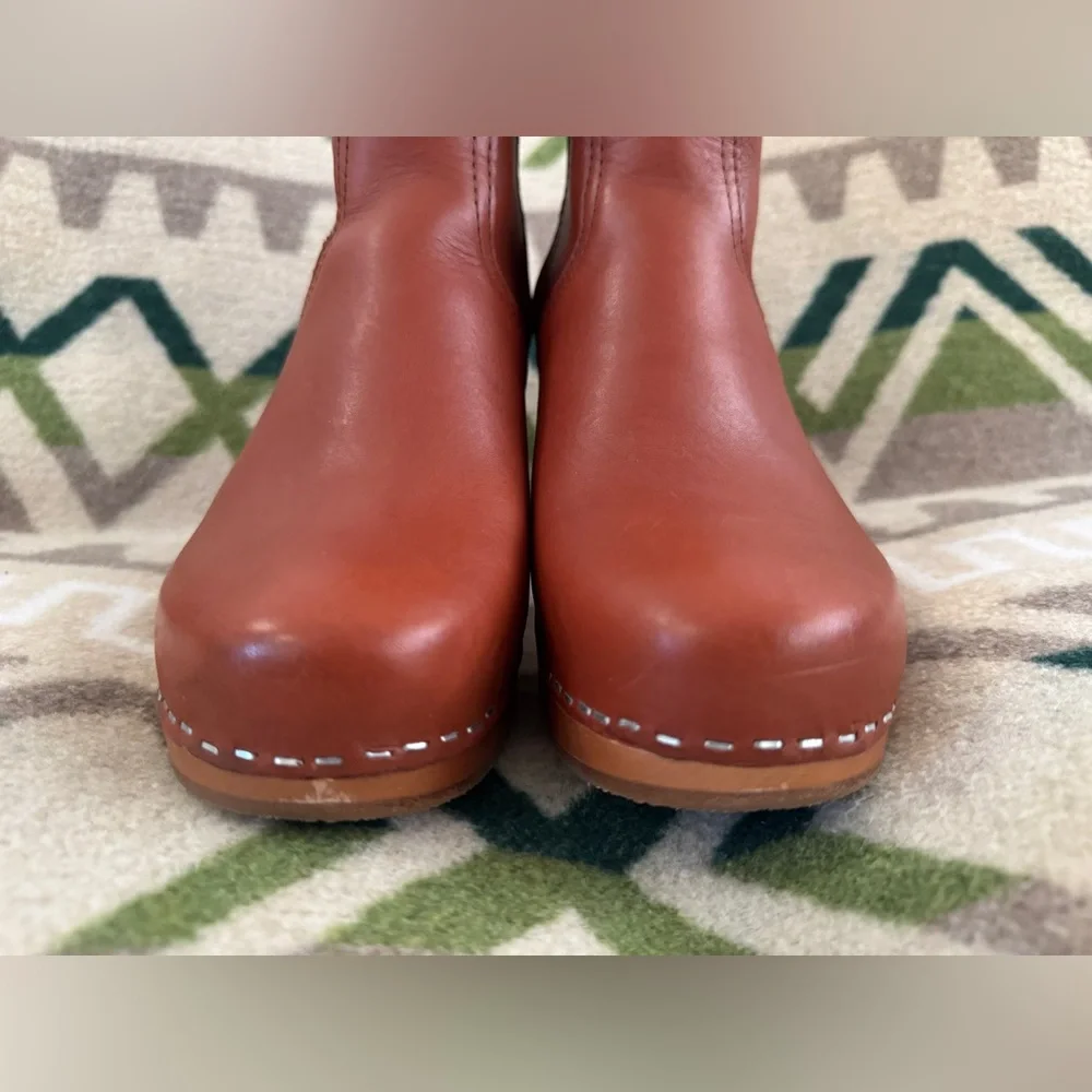 Swedish Hasbeens Tan Leather Booties - Picture 7 of 15